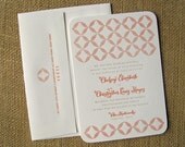 SALE 15% off (see details): tuscan letterpress WEDDING INVITATION sample