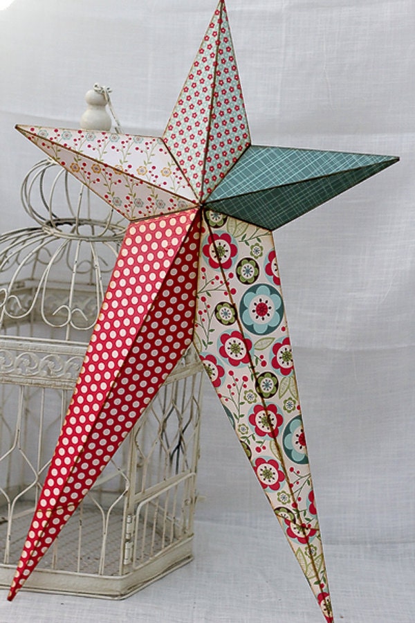 16x27 happy flowers primitive barn star