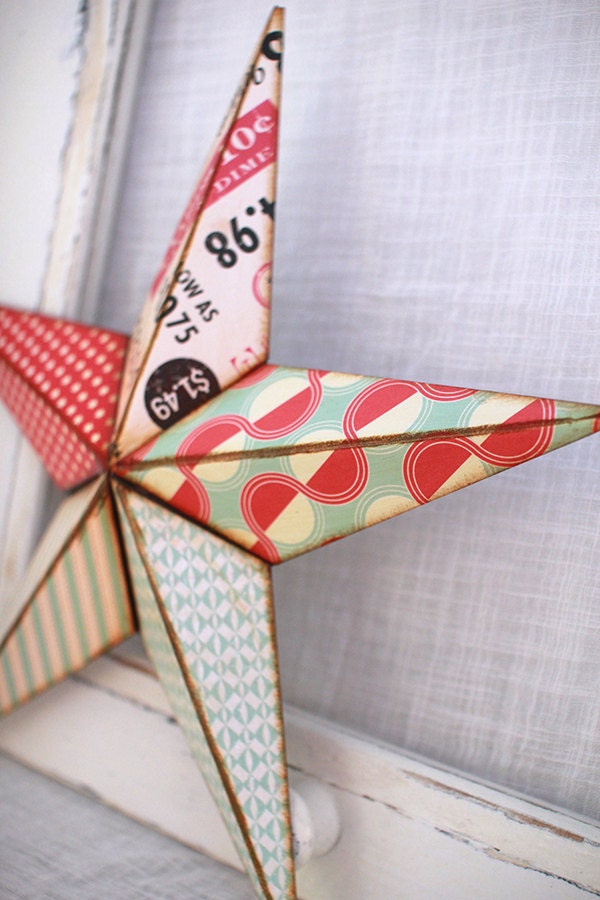 16in stars and pin stripes barn star