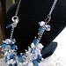 Teal Blue Charm Statement Necklace