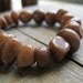 Stretch Brown Bracelet Chunky Jade
