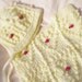 Crocheted IrishKnit Newborn Cocoon.Bonnet w Heart Design.SilkRoses Newborn