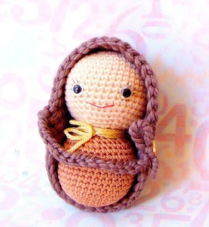 Big Peanut Baby - Amigurumi pattern - Crochet doll tutorial PDF - crochet amigurumi