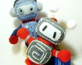 Crochet amigurumi pattern - Retro Robots - 2 amigurumi toy doll patterns / PDF