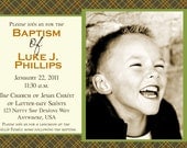 Custom Luke Baptism Invitation