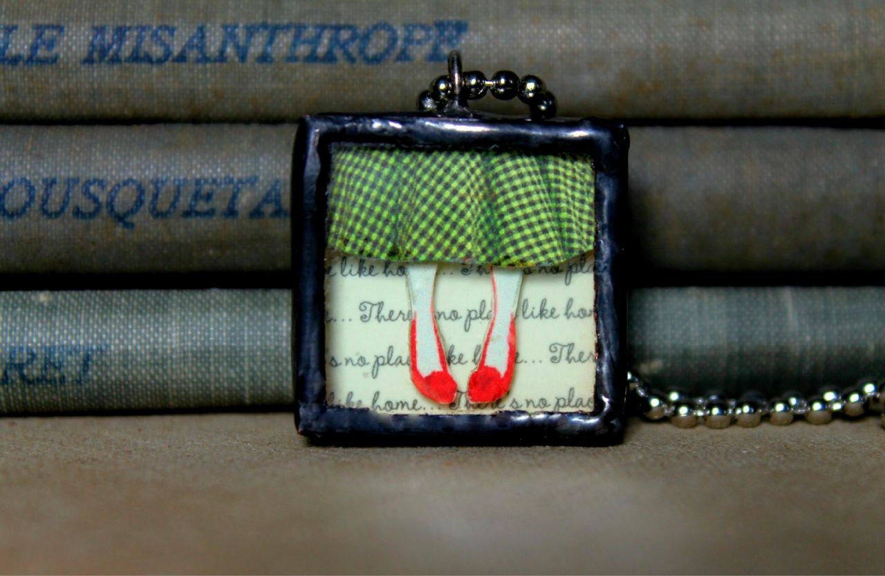Exit From Oz - There is No Place Like Home - Wizard of OZ Inspired Soldered Pendant