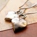 Heart Earrings, Sterling Silver Handmade Hearts