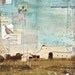 14x11 paper print - Sweet Carolina - rustic, rural mixed media photography artwork, typography collage floral blue spring summer