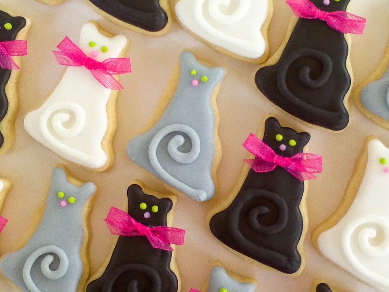 Kitty Cat Mini Sugar Cookies- 2 Dozen Il_570xn