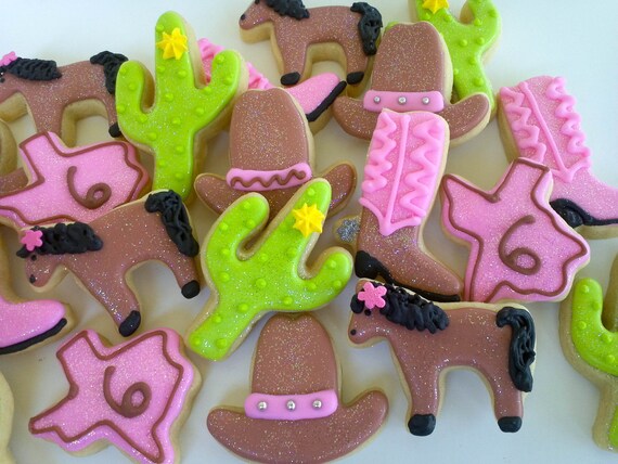 Cowgirl Mini Sugar Cookies-2 Dozen Il_570xn