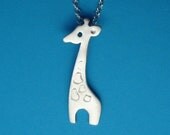 Giraffe Necklace Pendant Charm sterling silver Gift  Women Sister Girl Teen Kid mom  for her spring