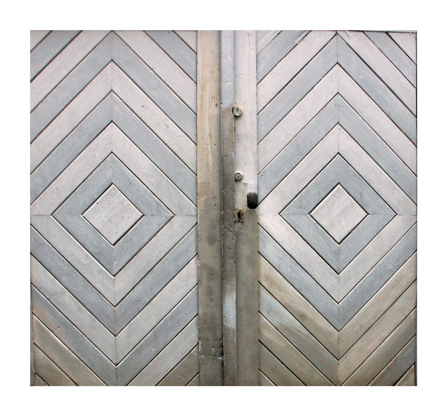 Silver diamond doors - fine art photography print 5x5 - 8x8