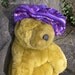 Handknitted chunky Renaissance beret: 'A Burst of Purple'