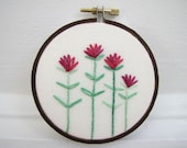 Embroidery Hoop Art - Sweet Clovers