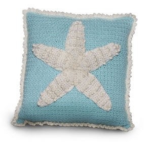 Starfish and Seahorses Crochet Pillow Pattern