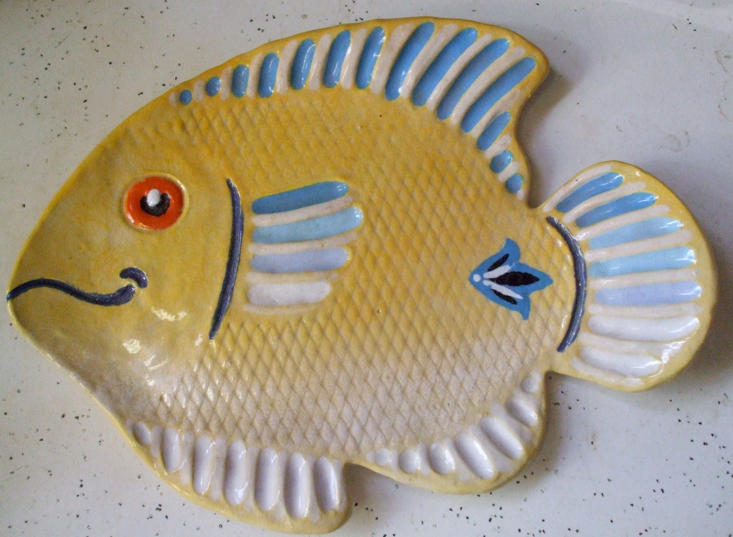 Large Fish Plate Spoon Rest Tea Bag Holder Soap Dish Serving FREE SHIPPING