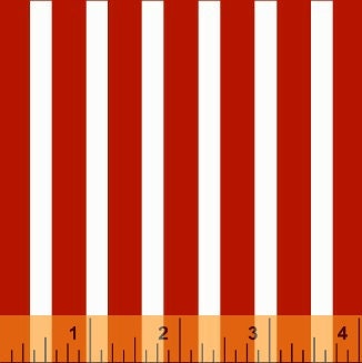 Windham Fabrics Basic Brights Red And White Stripe July 4th Or Christmas Fabric........1 Yard