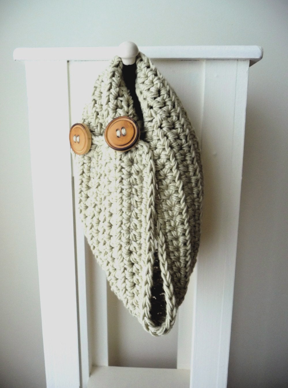 Aspen Button Cowl in Celery