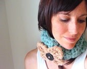 DIY hat earwarmer chunky cowl CROCHET PATTERN Hybrid Warmer for girlie girl