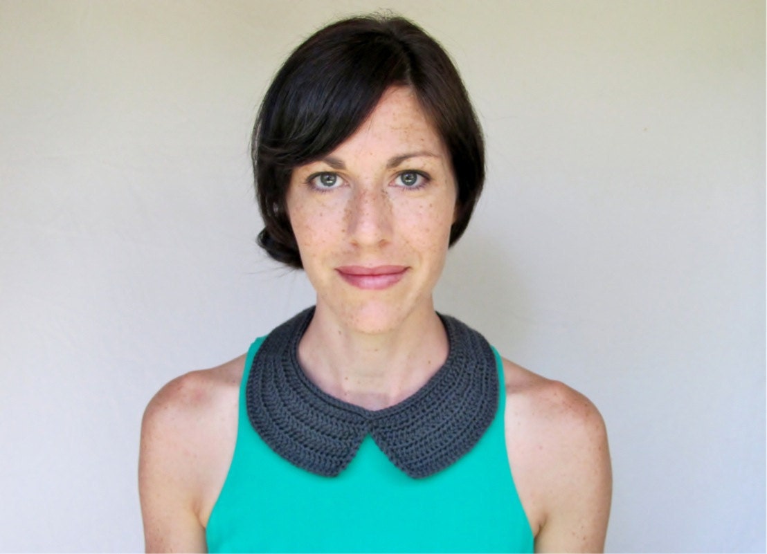 Peter Pan Collar pdf PATTERN detachable crochet necklace for her