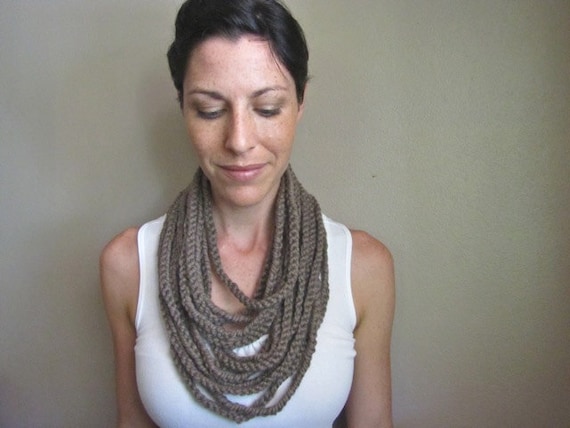 INSTANT DOWNLOAD Chain Warmer Crochet PATTERN cowl infinity circle loop scarf for fashionista pdf