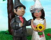GNOME WEDDING - Woodland Wedding - Gnomes cake topper - Custom Made