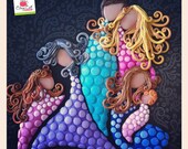 LIFE - The cycle of Life - Original Polymer Clay Art painting - OOAK