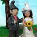 GNOME WEDDING - Woodland Wedding - Gnomes cake topper - Custom Made