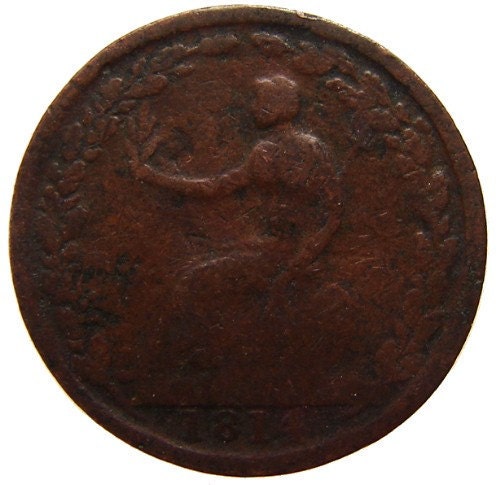 1814 CANADA FIELDMARSHAL WELLINGTON over 195 Years Old Lower Canada Half Penny duke of Wellington copper token