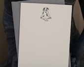 Meditating dog letterpress stationery set - by Tiny Pine Press