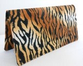 Handmade Checkbook Cover - Gold Tiger Print