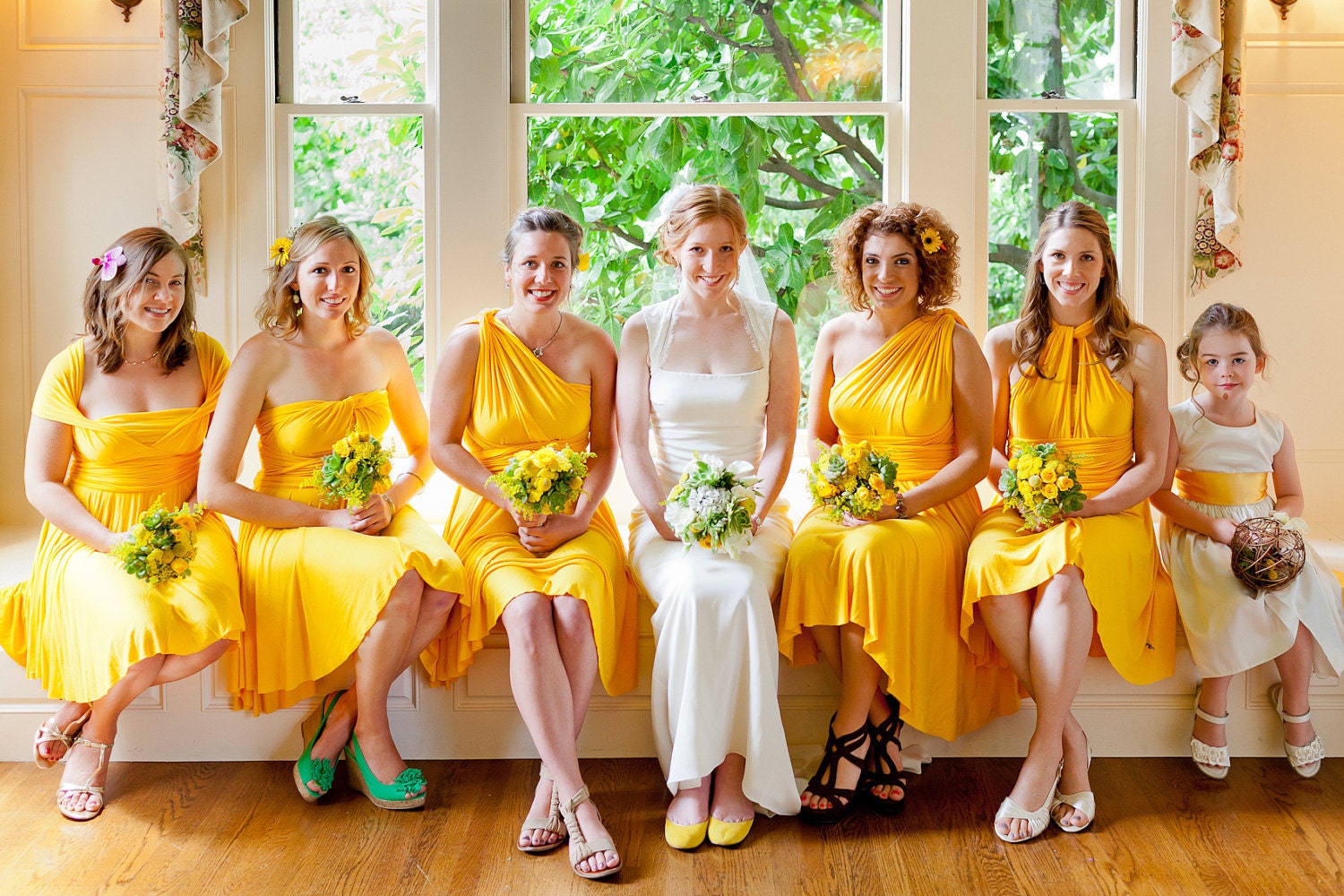 Custom order for Lily's bridal party - tea length convertible dress in Amethyst-Gloria