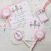 Sweet Shoppe invitations, note cards, cupcake flags, gift tags and letter garlands