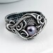 Size9 - Freshwater Peacock Pearl and Fine Silver Ring - Ocean's Breath