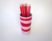 Pink and Red Pencil Holder