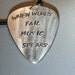 Aluminum Guitar Pick Pendant Handmade with When Words Fail Music Speaks