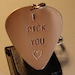 Bronze Guitar Pick Key Chain I Pick You with Love