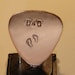 Copper Guitar Pick for a Dad to Be or Fathers Day Stamped with Baby Feet