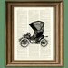 Cool Studebaker Phaeton car beautifully upcycled vintage dictionary page book art print