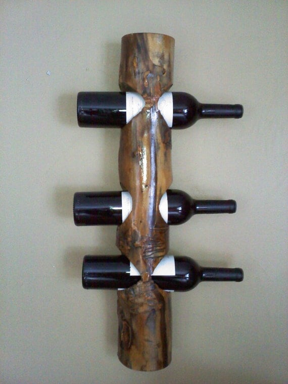 Secure Wall Hanging Wooden  Wine Rack