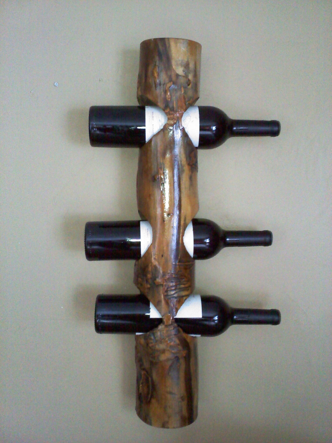 Secure Wall Hanging Wooden  Wine Rack