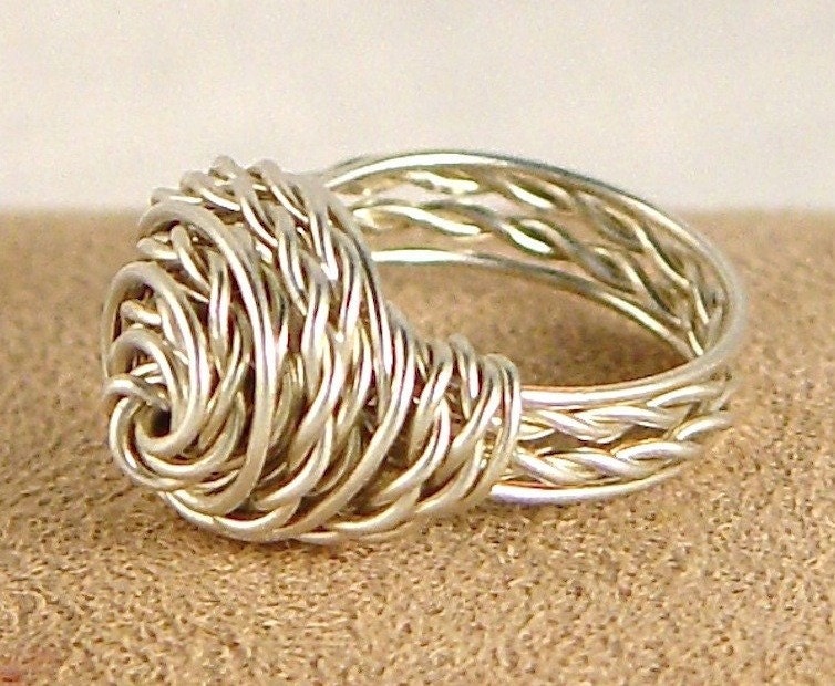 Knotted in Love - Handwoven Knotted Sterling Silver Ring