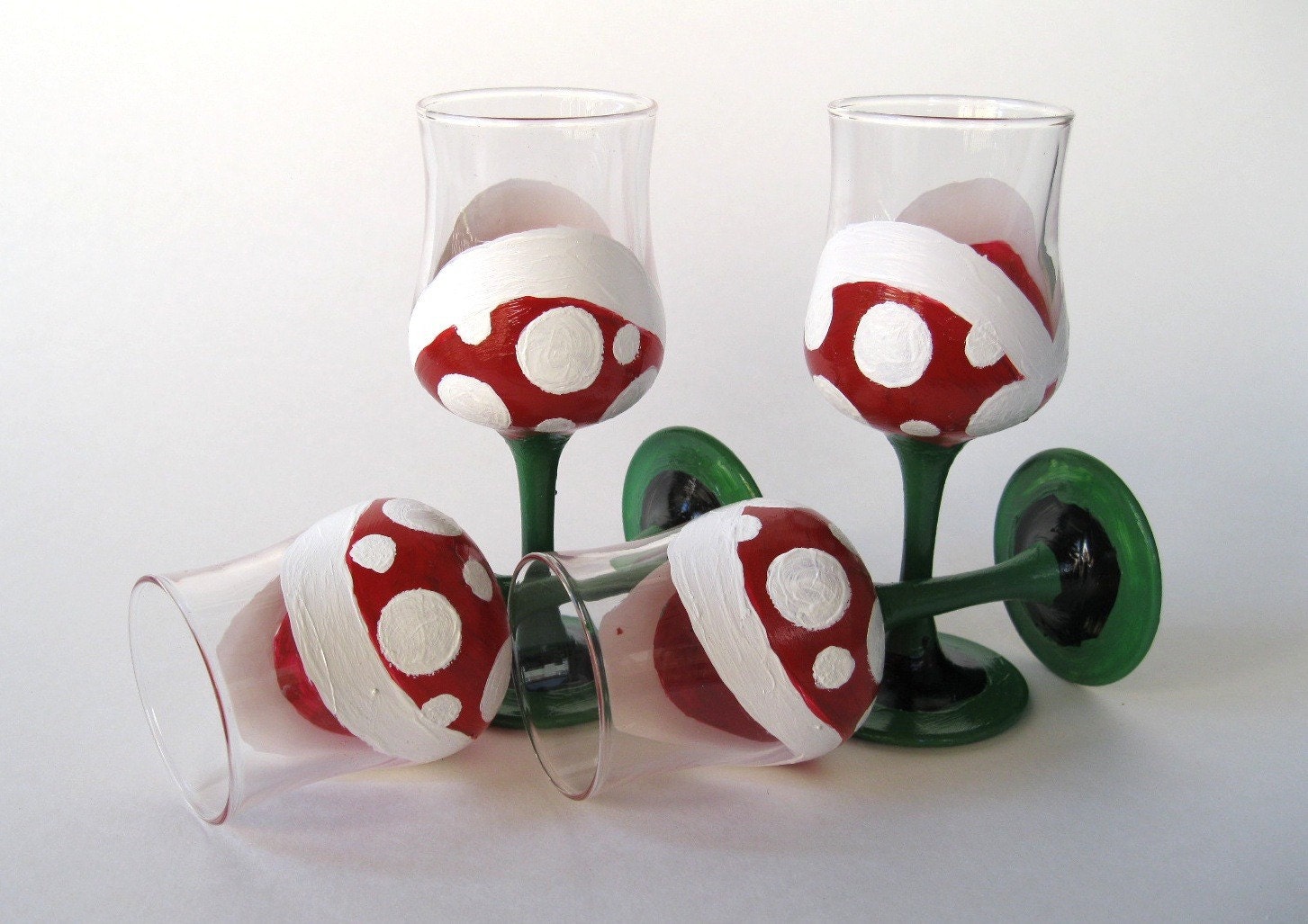 Piranha Plant Short Champagne Glasses-Set of 4