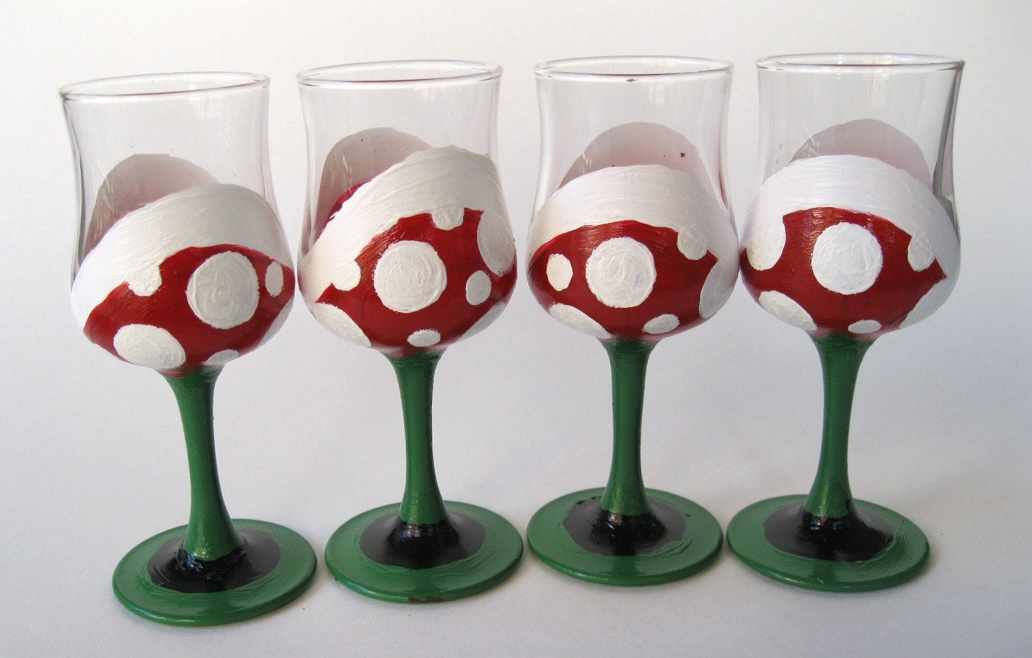 Piranha Plant Short Champagne Glasses-Set of 4