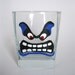 Mario Thwomp Glass- Set of Two Hand Painted Mario Inspired Glasses