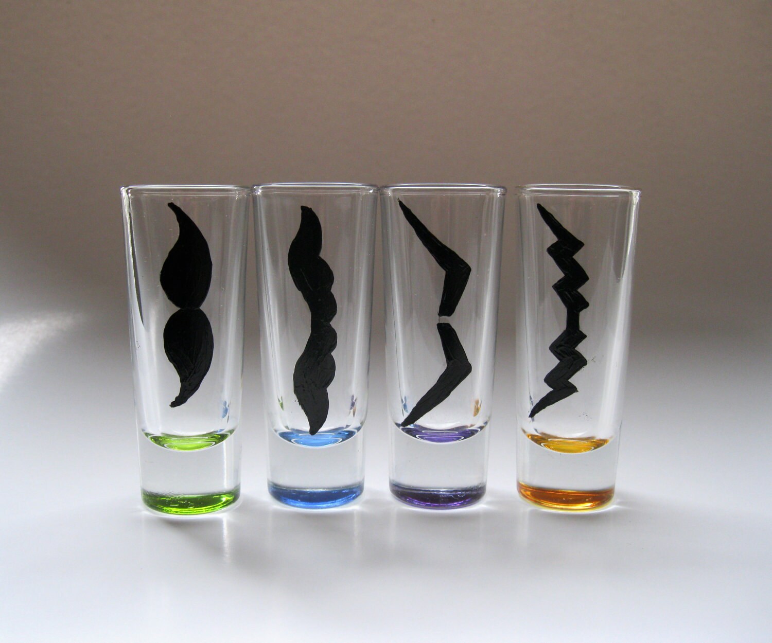 mustache shot glass