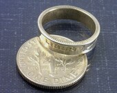 COIN RING  - -   (U.S. Roosevelt Silver Dime) - (Pinky or Toe Ring) - -  Choose The (Ring Size) You Want