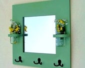Mirror - Coat Rack - Key Rack - Jar Vases - 20" x 20"
