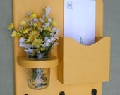 Mail Organizer - Letter Holder - Mail Holder - Key Hooks - Key Rack - Jar Vase - Organizer