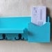 Coat Rack Shelf with Mail Holder - Coat Hooks - Jar Vase - Painted Wood Shelf